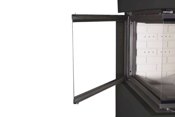 Камин Родос 900 ЧЕРНЫЙ, шамот белый в Молодечно