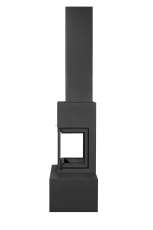 Камин МАДРИД на дровнике Гигант слева черный\белый шамот в Молодечно