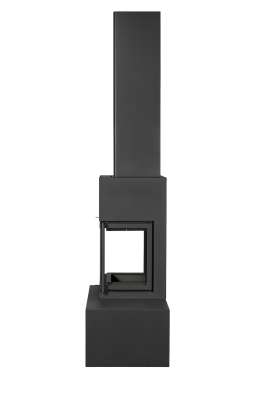 Камин МАДРИД на дровнике Гигант слева черный\белый шамот в Молодечно