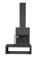Камин МАДРИД на дровнике Гигант справа черный\белый шамот в Молодечно