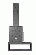 Камин МАДРИД на дровнике Гигант справа черный\белый шамот в Молодечно