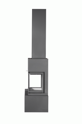 Камин МАДРИД на дровнике Гигант справа черный\белый шамот в Молодечно