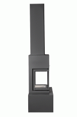 Камин МАДРИД на дровнике Гигант центральный черный\белый шамот в Молодечно