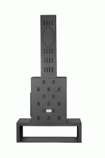 Камин МАДРИД на дровнике Гигант центральный черный\белый шамот в Молодечно