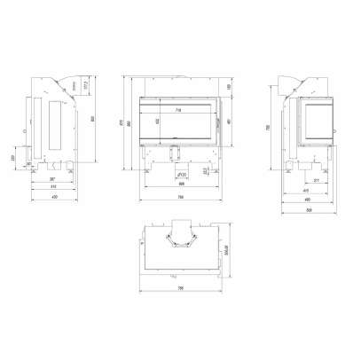 Каминная топка ILDNORD MALMO в Молодечно