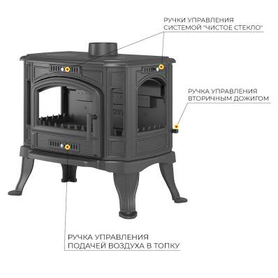 Печь-камин Везувий KZ-14РS Антрацит в Молодечно