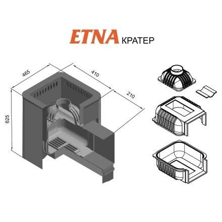 Печь для бани Этна Магма 18 (ДТ-4) в Молодечно