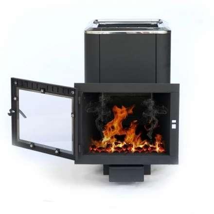 Печь банная чугунная СИБИРЬ 24 Конвекционная Панорамное стекло в Молодечно