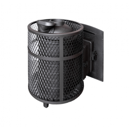 Банная печь ProMetall Атмосфера М короткий топливный тоннель сетка нержавейка в Молодечно