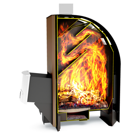 Печь для бани Теплодар Лагуна-12 ТК Панорама в Молодечно