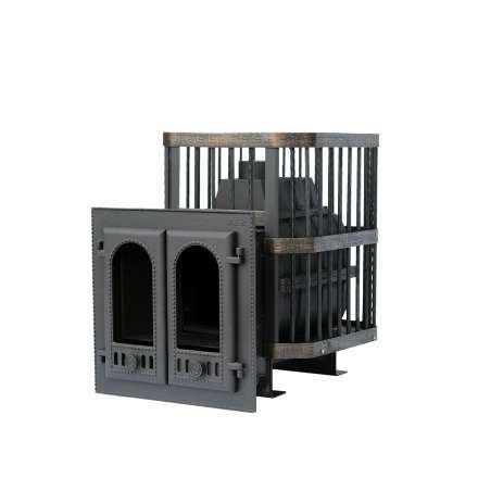 Печь банная Сибирь-24 с двухстворчатой каминной дверцей в Молодечно