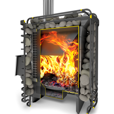 Печь для бани Теплодар Сибирский Утес-20 ЛП Профи Панорама в Молодечно