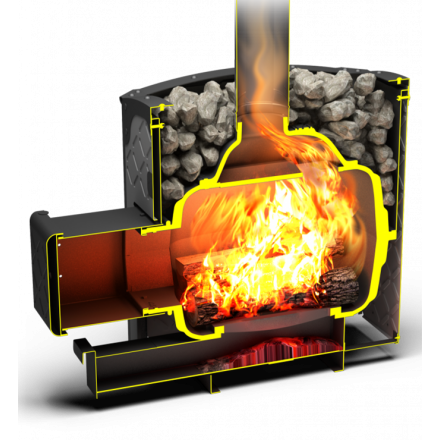 Печь для бани Теплодар Былина-18Ч Панорама в Молодечно