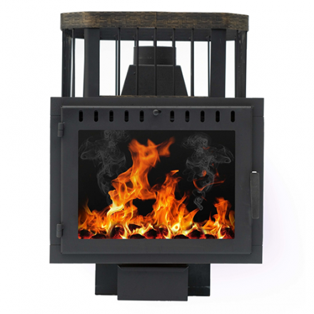 Печь банная Сибирь-24 (панорамное стекло, сетка квадрат) в Молодечно