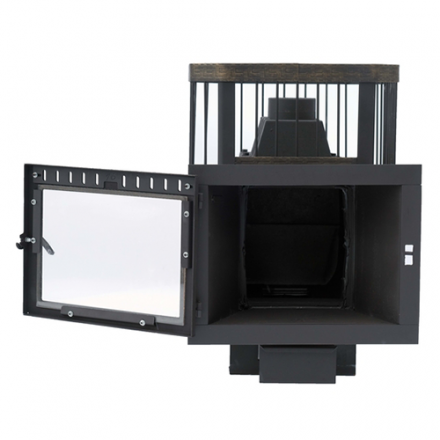 Печь банная Сибирь-24 (панорамное стекло, сетка квадрат) в Молодечно