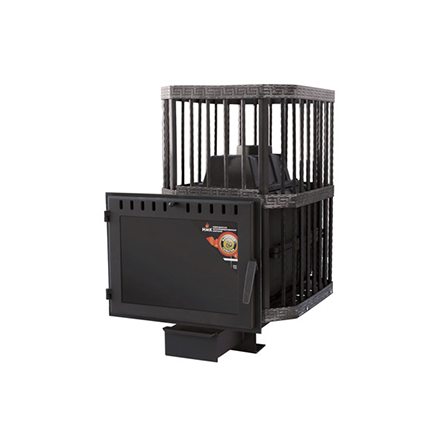 Печь банная Сибирь-24 (панорамное стекло, сетка квадрат) в Молодечно