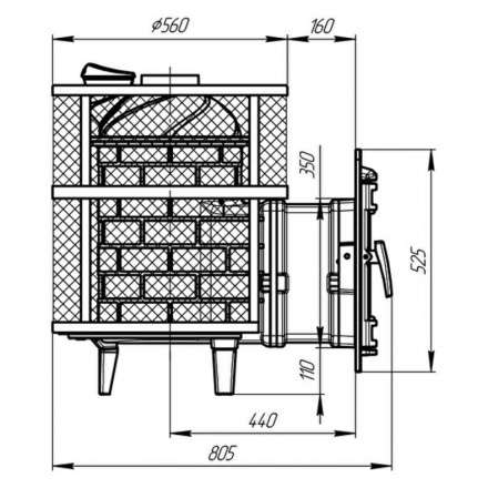 Банная печь ProMetall Атмосфера-М мини сетка в Молодечно