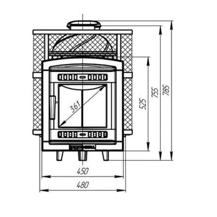 Банная печь ProMetall Атмосфера-М мини сетка в Молодечно