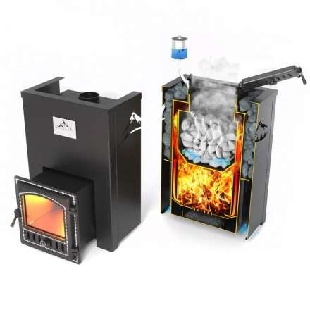 Печь для бани Везувий Эверест Inox 20 (205) под облицовку в Молодечно