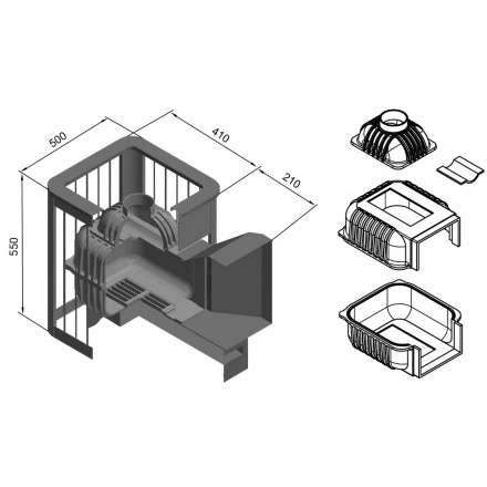 Печь для бани Этна Магма 14 (ДТ-3) в Молодечно