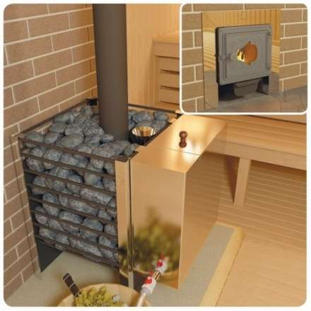 Печь для бани Добросталь Жара-люкс 30 чугунная дверка в Молодечно