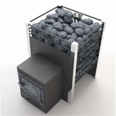 Печь для бани Добросталь Жара-люкс 20 чугунная дверка Амазонка бай фото в Молодечно