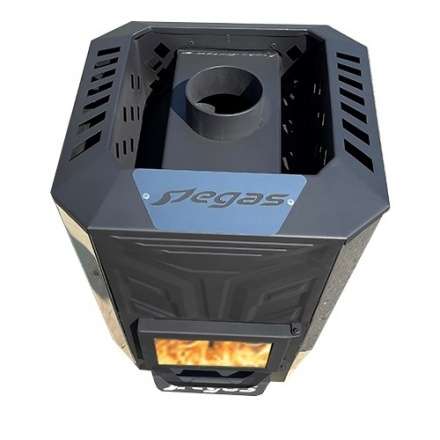 Банная печь Пегас 16 эконом короткая топка со стеклом конвекция в Молодечно