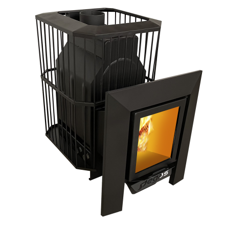 Банная печь Пегас 16 со стеклом сетка фото в Молодечно