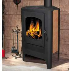 Стальная печь-камин со стеклом Бавария Эко угловая с плитой одна конфорка фото  в Молодечно