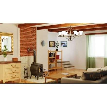 Купить Печь-камин Печь-камин ProMetall Бахта (черная) чугун в Молодечно Амазонка бай фото в Молодечно