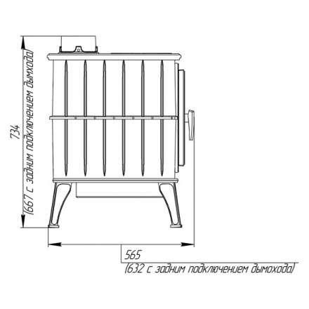 Купить Печь-камин Печь-камин ProMetall Бахта (черная) чугун в Молодечно Амазонка бай фото в Молодечно