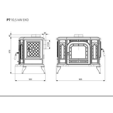 Купить Печь-камин Kawmet P7 LB в интерьере чугунный в Молодечно в Молодечно