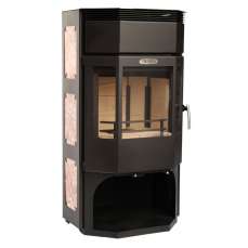 Стальной популярный камин с отделкой шамотом Сибирь 12 фото в Молодечно