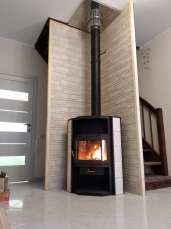 Купить стальной недорогой камин с шамотом Мета-Бел Амур в Молодечно фото в Молодечно