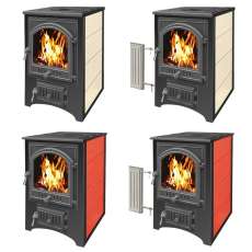 Купить Печь-камин Везувий ПК-01 (205) с плитой и т/о красн.12 кВт в Молодечно в Молодечно