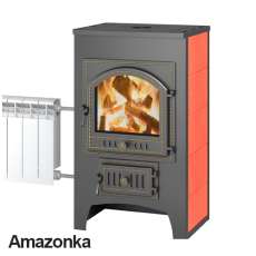 Печь-камин Везувий ПК-01 (205) с плитой и т/о красн.12 кВт фото в Молодечно