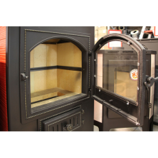 Купить Печь-камин Везувий ПК-01 (270) с плитой  красная 9 кВт в Молодечно в Молодечно