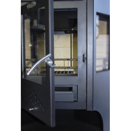 Стальной недорогой камин Сибирь 15 с дровницей фото в Молодечно