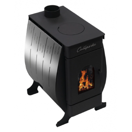 Печь воздухогрейная Сибирь Сибирячка-6 с кожухом из нерж. стали купить в Молодечно