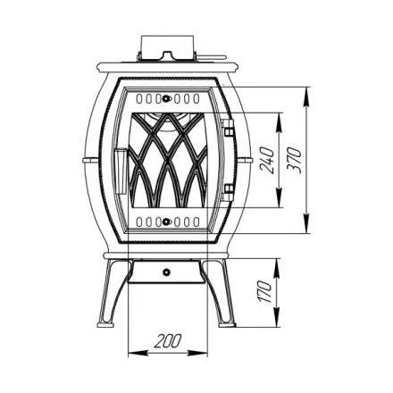 Купить Печь-камин Печь-камин ProMetall Бахта (серая) чугун в Молодечно Амазонка бай фото в Молодечно