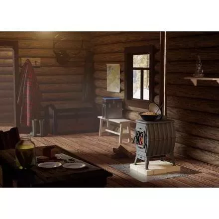 Купить Печь-камин Печь-камин ProMetall Бахта (серая) чугун в Молодечно Амазонка бай фото в Молодечно