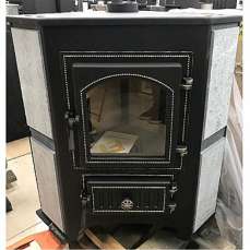 Купить печь-камин Везувий ПК-01 (220) с конфоркой угловой талькохлорит в Молодечно фото в Молодечно