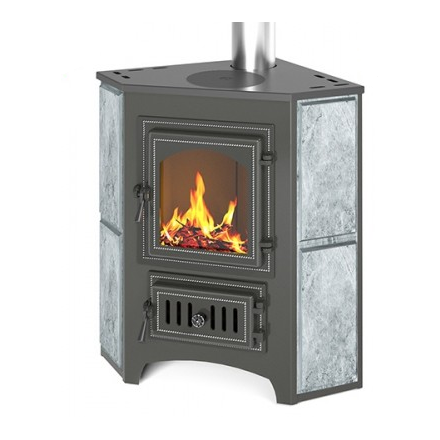 Печь-камин Везувий ПК-01 (220) с конфоркой угловой талькохлорит Амазонка бай фото в Молодечно