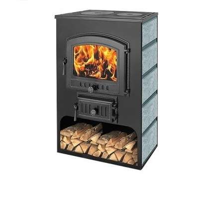 Печь-камин Везувий ПК-03 (224) с плитой талькохлорит 12 кВт Амазонка бай фото в Молодечно