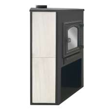 Стальной камин со стеклом ЭТНА (ДТ-4С) угловой Амазонка бай фото  в Молодечно