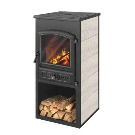 Печь-камин ЭТНА (БКД) с плитой Амазонка бай фото в Молодечно