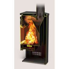 Стальной камин со стеклом Теплодар Кадриль фото в Молодечно