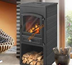 Печь-камин ЭТНА (БКД) с плитой и теплообменником фото в Молодечно