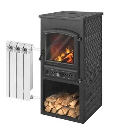 Печь-камин ЭТНА (БКД) с плитой и ТО фото в Молодечно