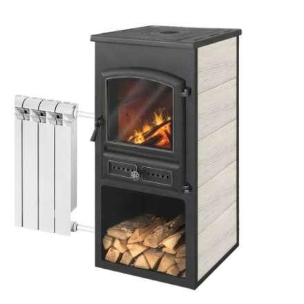 Печь-камин ЭТНА (БКД) с плитой и ТО фото в Молодечно